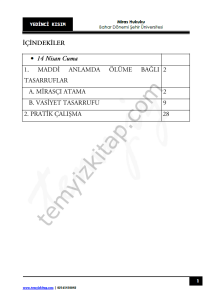 Şehir Üniversitesi Miras Hukuku 22-23 Bahar 7