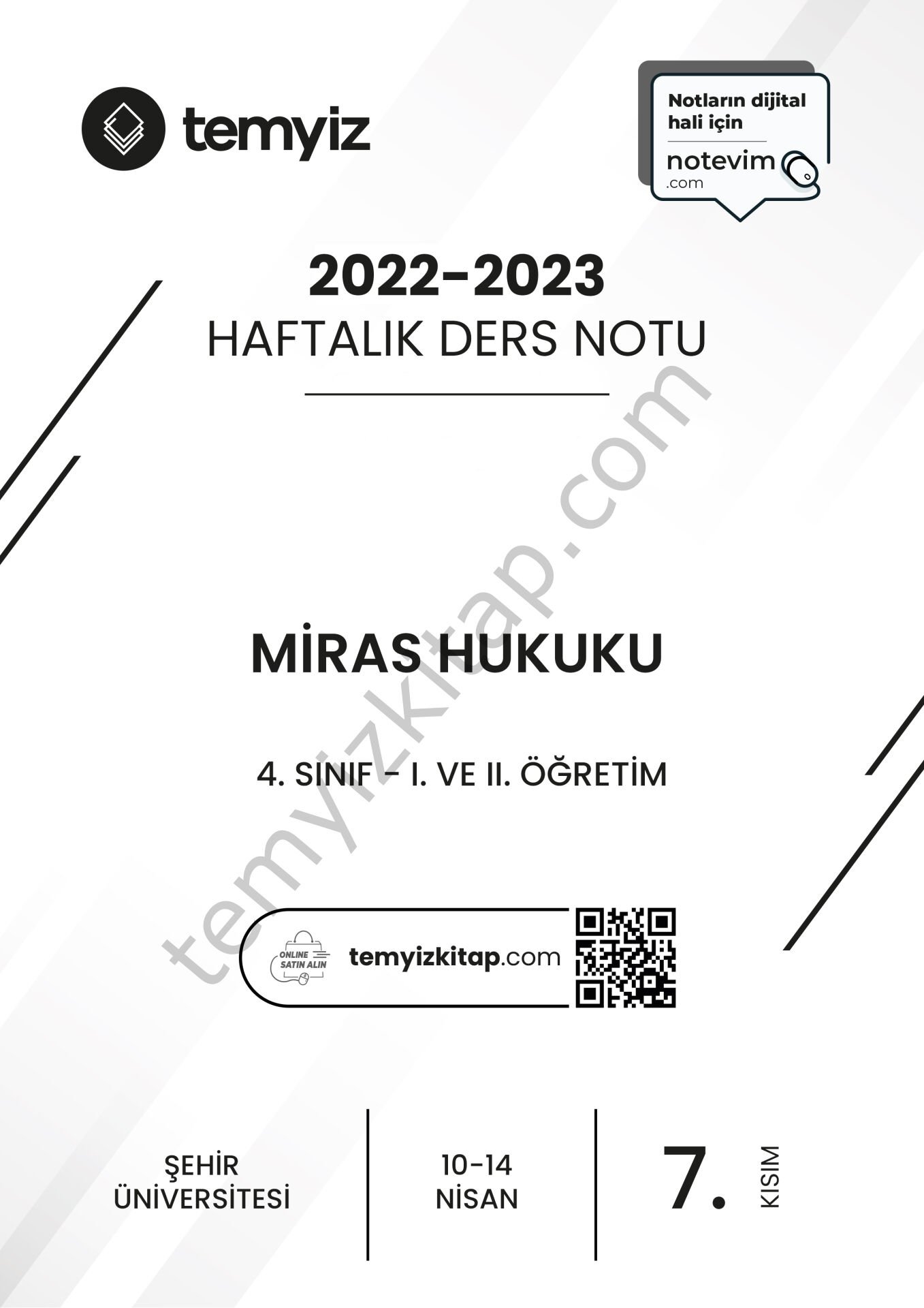 Şehir Üniversitesi Miras Hukuku 22-23 Bahar 7