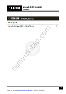 İcra ve İflas Hukuku 25-26 Güz 14