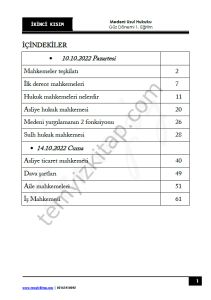 Medeni Usul Hukuku 1.Öğretim 22-23 Güz 2