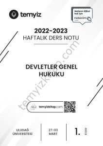 Uludağ Üniversitesi Devletler Genel Hukuk 22-23 Bahar 1