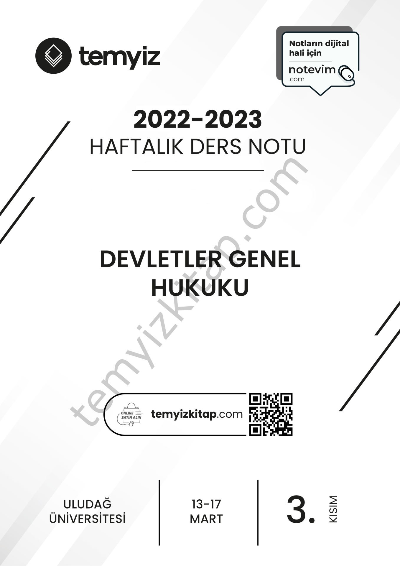 Uludağ Üniversitesi Devletler Genel Hukuk 22-23 Bahar 3
