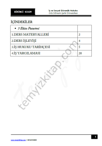 Şehir Üniversitesi İş ve Sosyal Güvenlik Hukuku 22-23 Güz 1