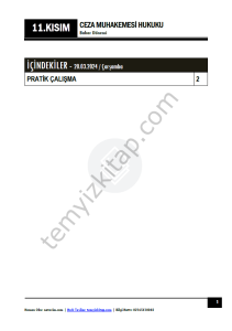 Ceza Muhakemesi Hukuku 1.Öğretim 23-24 Bahar 11