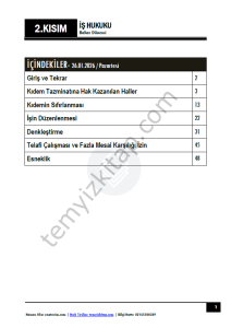 İş Hukuku 25-26 Bahar 2